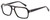 Profile View of Elton John VIP Designer Bi-Focal Prescription Rx Eyeglasses in Vinyl Black Gold Stars Unisex Square Full Rim Acetate 56 mm