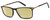 Profile View of John Varvatos V408 Designer Polarized Reading Sunglasses with Custom Cut Powered Sun Flower Yellow Lenses in Black Light Havana Tortoise Gold Unisex Square Full Rim Acetate 58 mm