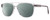 Profile View of John Varvatos VJV424 Designer Polarized Reading Sunglasses with Custom Cut Powered Smoke Grey Lenses in Crystal Smoke Grey Unisex Panthos Full Rim Acetate 56 mm