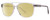 Profile View of John Varvatos VJV424 Designer Polarized Reading Sunglasses with Custom Cut Powered Sun Flower Yellow Lenses in Crystal Smoke Grey Unisex Panthos Full Rim Acetate 56 mm