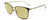 Profile View of John Varvatos V524 Designer Polarized Reading Sunglasses with Custom Cut Powered Sun Flower Yellow Lenses in Matte Black Antique Gold Unisex Square Full Rim Metal 57 mm