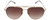 Front View of John Varvatos V549 Unisex Aviator Sunglass Gold Black/Amber Brown Gradient 58 mm