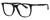 Profile View of Police SPL872 Designer Blue Light Blocking Eyeglasses in Gloss Black Grey Unisex Square Full Rim Acetate 56 mm