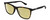 Profile View of Police SPL872 Designer Polarized Reading Sunglasses with Custom Cut Powered Sun Flower Yellow Lenses in Matte Tortoise Havana Brown Silver Unisex Square Full Rim Acetate 56 mm