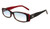 Calabria 840 Dazzles Crystals Eyeglasses in Red :: Custom Left & Right