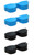 Calabria Kool Klean 4 Pack Eyeglasses Lens Cleaner Kit Blue/Black 15ml Cleaning Spray, White Cleaning Cloth Eyewear Cleaning