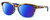 Profile View of Costa Del Mar Aleta Designer Polarized Sunglasses with Custom Cut Blue Mirror Lenses in Wahoo Brown Crystal Blue Ladies Panthos Full Rim Acetate 54 mm