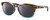 Profile View of Costa Del Mar Aleta Designer Polarized Sunglasses with Custom Cut Smoke Grey Lenses in Wahoo Brown Crystal Blue Ladies Panthos Full Rim Acetate 54 mm