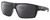 Profile View of Costa Del Mar Bloke Designer Polarized Sunglasses with Custom Cut Smoke Grey Lenses in Matte Black Gray Unisex Rectangular Full Rim Acetate 61 mm
