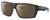 Profile View of Costa Del Mar Bloke Designer Polarized Reading Sunglasses with Custom Cut Powered Amber Brown Lenses in Matte Black Gray Unisex Rectangular Full Rim Acetate 61 mm