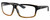 Profile View of Costa Del Mar Cut Designer Reading Eye Glasses in Gloss Black Orange Crystal Brown Stripes Coconut Fade Unisex Rectangular Full Rim Acetate 60 mm