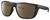Profile View of Costa Del Mar Ferg XL Designer Polarized Sunglasses with Custom Cut Amber Brown Lenses in Matte Black Unisex Panthos Full Rim Acetate 62 mm