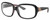 Profile View of Costa Del Mar Gannet Designer Reading Eye Glasses with Custom Cut Powered Lenses in Shiny Black Rose Gold Hibiscus Pink Ladies Square Full Rim Acetate 58 mm