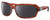 Profile View of Costa Del Mar Isabela Designer Polarized Reading Sunglasses with Custom Cut Powered Smoke Grey Lenses in Amber Red Tortoise Havana Crystal Silver Ladies Rectangular Full Rim Acetate 64 mm