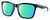 Profile View of Costa Del Mar Panga Designer Polarized Reading Sunglasses with Custom Cut Powered Green Mirror Lenses in Shiny Black Fuchsia Purple Ladies Cat Eye Full Rim Acetate 56 mm