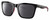 Profile View of Costa Del Mar Panga Designer Polarized Reading Sunglasses with Custom Cut Powered Smoke Grey Lenses in Shiny Black Fuchsia Purple Ladies Cat Eye Full Rim Acetate 56 mm