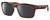 Profile View of Costa Del Mar Paunch Designer Polarized Sunglasses with Custom Cut Smoke Grey Lenses in Amber Brown Tortoise Havana Unisex Square Full Rim Acetate 57 mm