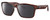Profile View of Costa Del Mar Paunch Designer Polarized Reading Sunglasses with Custom Cut Powered Smoke Grey Lenses in Amber Brown Tortoise Havana Unisex Square Full Rim Acetate 57 mm