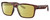 Profile View of Costa Del Mar Paunch Designer Polarized Reading Sunglasses with Custom Cut Powered Sun Flower Yellow Lenses in Amber Brown Tortoise Havana Unisex Square Full Rim Acetate 57 mm