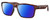 Profile View of Costa Del Mar Paunch Designer Polarized Reading Sunglasses with Custom Cut Powered Blue Mirror Lenses in Amber Brown Tortoise Havana Unisex Square Full Rim Acetate 57 mm