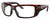 Profile View of Costa Del Mar Permit Designer Reading Eye Glasses in Brown Tortoise Havana Black Unisex Rectangular Full Rim Acetate 63 mm