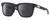 Profile View of Costa Del Mar Pescador Designer Polarized Sunglasses with Custom Cut Smoke Grey Lenses in Matte Fishing Net Gray with Rubber Unisex Square Full Rim Acetate 55 mm
