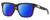 Profile View of Costa Del Mar Pescador Designer Polarized Reading Sunglasses with Custom Cut Powered Blue Mirror Lenses in Matte Fishing Net Gray with Rubber Unisex Square Full Rim Acetate 55 mm