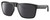 Profile View of Costa Del Mar Paunch XL Designer Polarized Sunglasses with Custom Cut Smoke Grey Lenses in Matte Black Unisex Square Full Rim Acetate 59 mm
