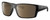 Profile View of Costa Del Mar Reefton Pro Designer Polarized Sunglasses with Custom Cut Amber Brown Lenses in Matte Black Unisex Rectangular Full Rim Acetate 63 mm