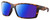 Profile View of Costa Del Mar Reefton Designer Polarized Reading Sunglasses with Custom Cut Powered Blue Mirror Lenses in Matte Amber Brown Retro Tortoise Havana Unisex Rectangular Full Rim Acetate 64 mm