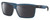 Profile View of Costa Del Mar Rinconcito Designer Polarized Sunglasses with Custom Cut Smoke Grey Lenses in Matte Atlantic Blue Unisex Rectangular Full Rim Acetate 60 mm