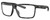 Profile View of Costa Del Mar Rinconcito Designer Single Vision Prescription Rx Eyeglasses in Matte Gray Black Tiger Shark Unisex Rectangular Full Rim Acetate 60 mm
