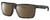 Profile View of Costa Del Mar Rinconcito Designer Polarized Sunglasses with Custom Cut Amber Brown Lenses in Matte Gray Black Tiger Shark Unisex Rectangular Full Rim Acetate 60 mm