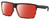 Profile View of Costa Del Mar Rincon Designer Polarized Sunglasses with Custom Cut Red Mirror Lenses in Matte Black Shiny Amber Brown Tortoise Havana Unisex Square Full Rim Acetate 63 mm
