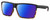 Profile View of Costa Del Mar Rincon Designer Polarized Reading Sunglasses with Custom Cut Powered Blue Mirror Lenses in Matte Black Shiny Amber Brown Tortoise Havana Unisex Square Full Rim Acetate 63 mm
