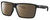 Profile View of Costa Del Mar Rincon Designer Polarized Reading Sunglasses with Custom Cut Powered Amber Brown Lenses in Matte Black Unisex Square Full Rim Acetate 63 mm