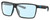Profile View of Costa Del Mar Rincon Designer Blue Light Blocking Eyeglasses in Matte Black Smoke Gray Crystal Stripes Fade Unisex Square Full Rim Acetate 63 mm