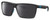 Profile View of Costa Del Mar Rincon Designer Polarized Sunglasses with Custom Cut Smoke Grey Lenses in Matte Black Smoke Gray Crystal Stripes Fade Unisex Square Full Rim Acetate 63 mm