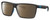 Profile View of Costa Del Mar Rincon Designer Polarized Sunglasses with Custom Cut Amber Brown Lenses in Matte Black Smoke Gray Crystal Stripes Fade Unisex Square Full Rim Acetate 63 mm