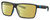 Profile View of Costa Del Mar Rincon Designer Polarized Reading Sunglasses with Custom Cut Powered Sun Flower Yellow Lenses in Matte Black Smoke Gray Crystal Stripes Fade Unisex Square Full Rim Acetate 63 mm