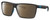 Profile View of Costa Del Mar Rincon Designer Polarized Reading Sunglasses with Custom Cut Powered Amber Brown Lenses in Matte Black Smoke Gray Crystal Stripes Fade Unisex Square Full Rim Acetate 63 mm