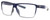 Profile View of Costa Del Mar Rincon Designer Single Vision Prescription Rx Eyeglasses in Matte Denim Blue Clear Crystal Fade Unisex Square Full Rim Acetate 63 mm