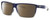 Profile View of Costa Del Mar Rincon Designer Polarized Sunglasses with Custom Cut Amber Brown Lenses in Matte Denim Blue Clear Crystal Fade Unisex Square Full Rim Acetate 63 mm