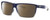Profile View of Costa Del Mar Rincon Designer Polarized Reading Sunglasses with Custom Cut Powered Amber Brown Lenses in Matte Denim Blue Clear Crystal Fade Unisex Square Full Rim Acetate 63 mm