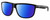 Profile View of Costa Del Mar RINCONDO Designer Polarized Sunglasses with Custom Cut Blue Mirror Lenses in Shiny Black Unisex Panthos Full Rim Acetate 61 mm
