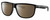 Profile View of Costa Del Mar RINCONDO Designer Polarized Sunglasses with Custom Cut Amber Brown Lenses in Shiny Black Unisex Panthos Full Rim Acetate 61 mm