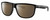 Profile View of Costa Del Mar RINCONDO Designer Polarized Reading Sunglasses with Custom Cut Powered Amber Brown Lenses in Shiny Black Unisex Panthos Full Rim Acetate 61 mm