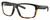 Profile View of Costa Del Mar Slack Tide Designer Reading Eye Glasses in Matte Black Shiny Amber Brown Tortoise Havana Unisex Square Full Rim Acetate 60 mm