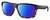 Profile View of Costa Del Mar Slack Tide Designer Polarized Sunglasses with Custom Cut Blue Mirror Lenses in Matte Black Shiny Amber Brown Tortoise Havana Unisex Square Full Rim Acetate 60 mm