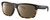 Profile View of Costa Del Mar Slack Tide Designer Polarized Sunglasses with Custom Cut Amber Brown Lenses in Matte Black Shiny Amber Brown Tortoise Havana Unisex Square Full Rim Acetate 60 mm